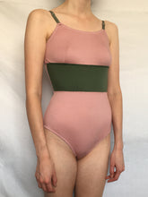 Load image into Gallery viewer, Rhia Pink and Moss Bodysuit