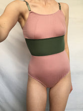 Load image into Gallery viewer, Rhia Pink and Moss Bodysuit
